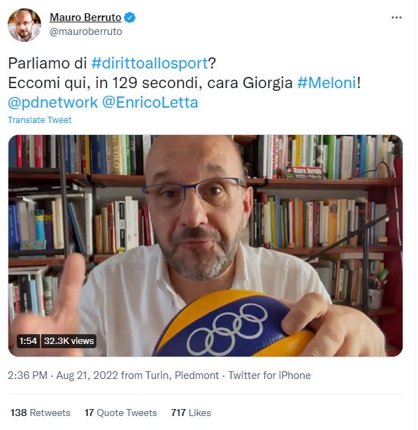 Video Marco Berruto su devianze e sport